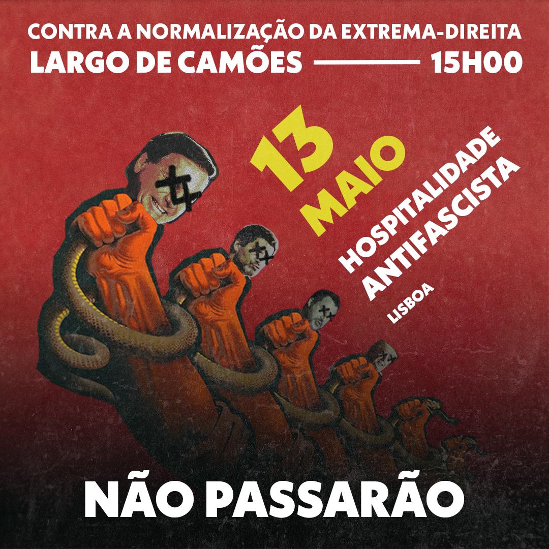13 Maio 15h Largo do Camões: Não Passarão
